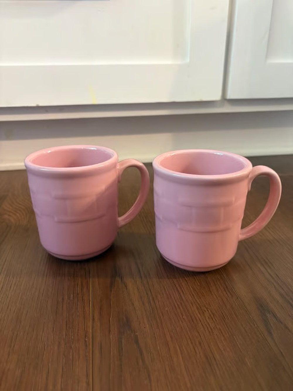 Set of 2 Pink Ceramic Mugs - Elegant Everyday Drinkware